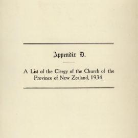 Clergy List General Synod Proceedings 1934 - Diocese of Melanesia