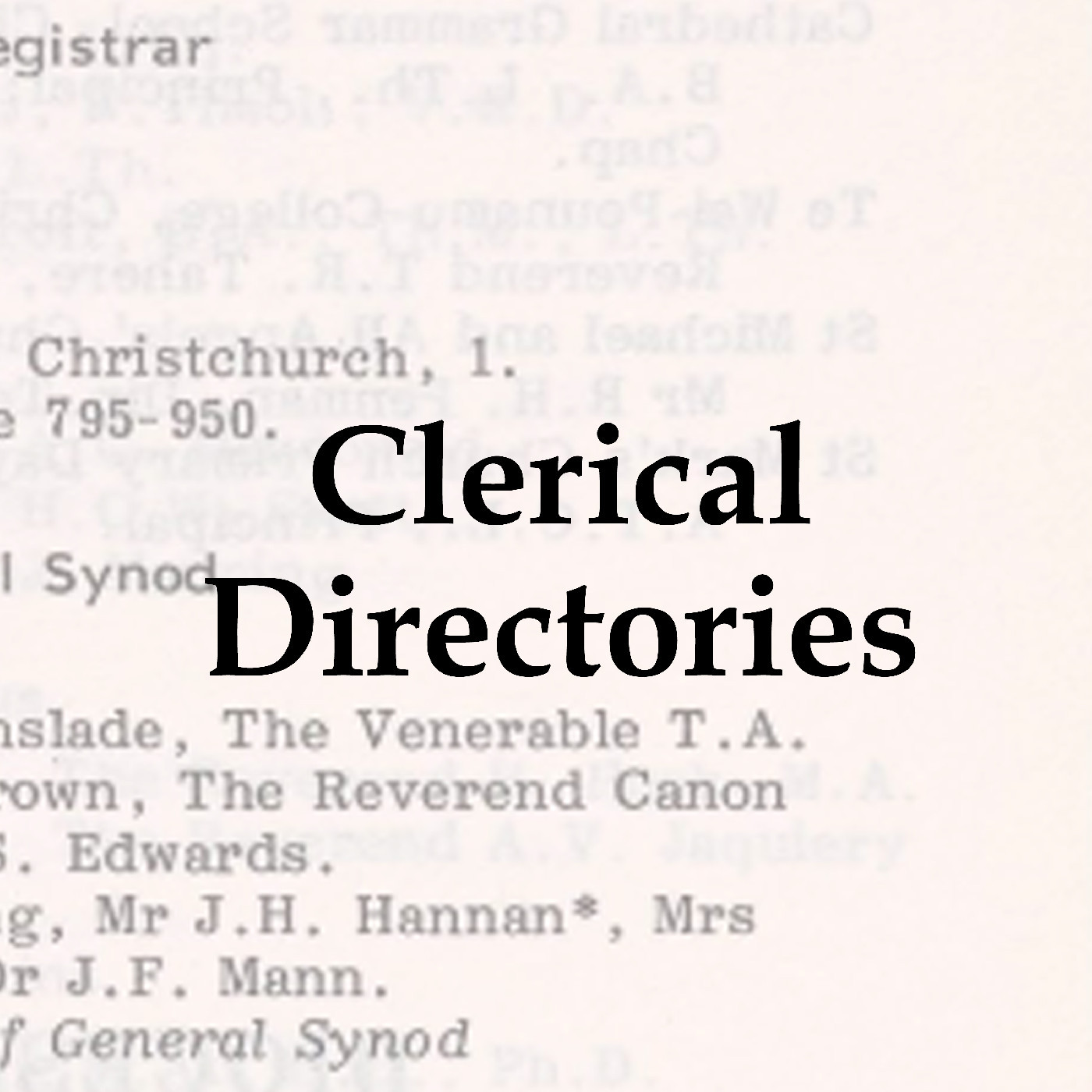 Clerical Directories
